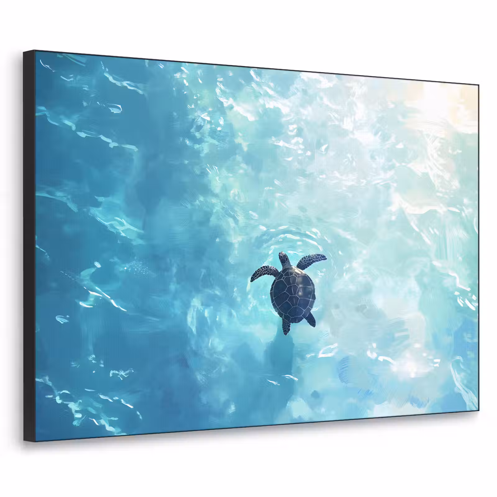 Art Frame - Schildpad - Zee - Blauw - Schittering — 1