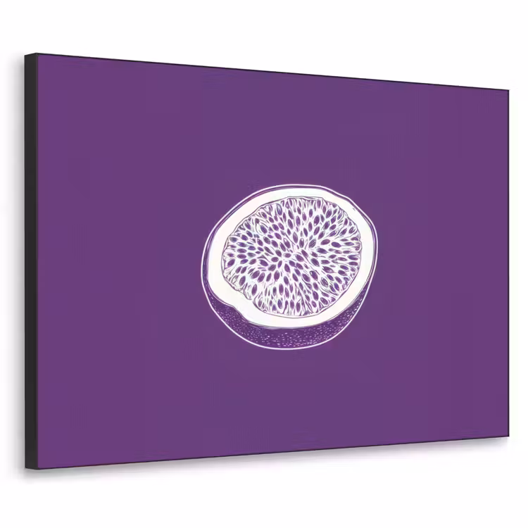 Art Frame - Passievrucht - Zaadjes - Paars - Minimalistisch — 1