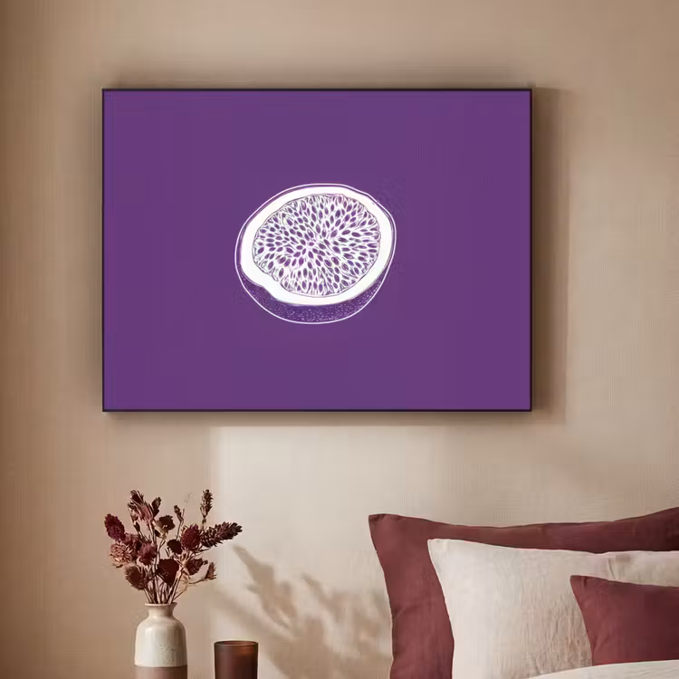 Art Frame - Passievrucht - Zaadjes - Paars - Minimalistisch — 3