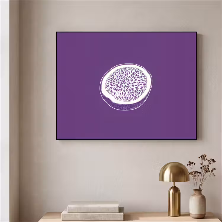 Art Frame - Passievrucht - Zaadjes - Paars - Minimalistisch — 5