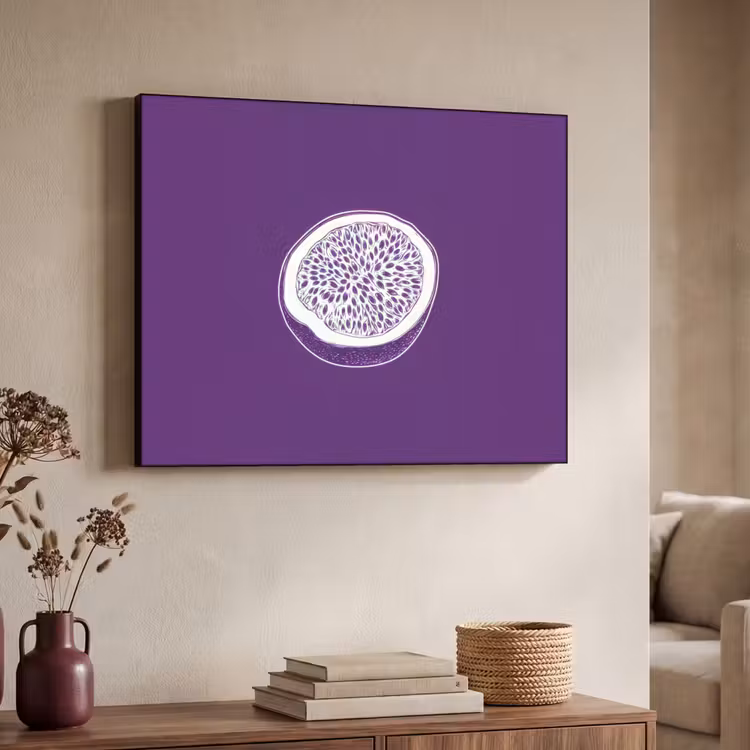 Art Frame - Passievrucht - Zaadjes - Paars - Minimalistisch — 7