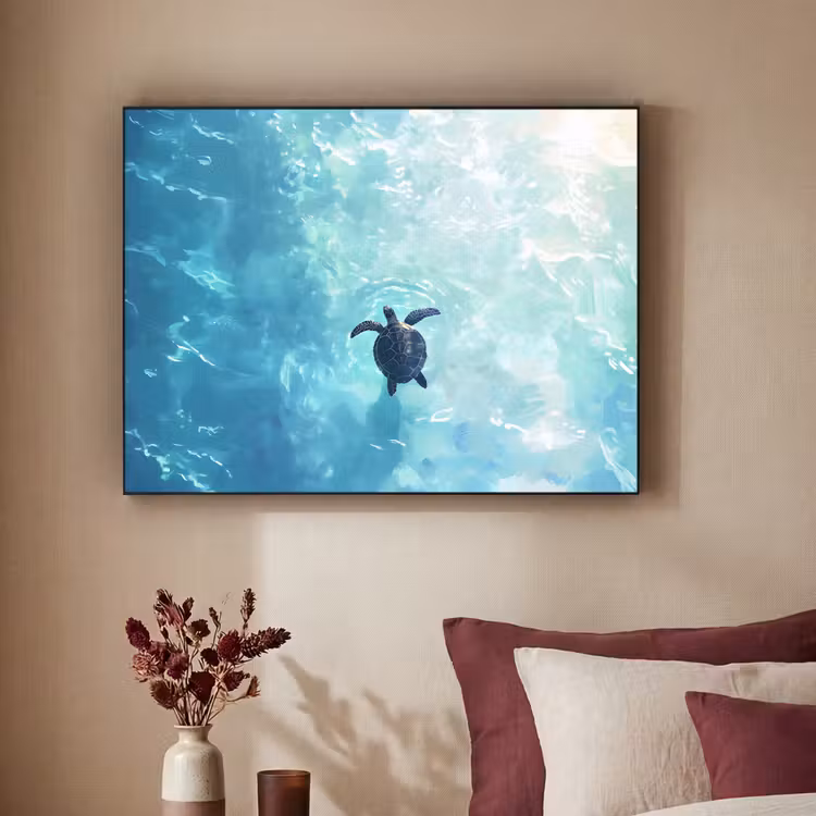 Art Frame - Schildpad - Zee - Blauw - Schittering — 3