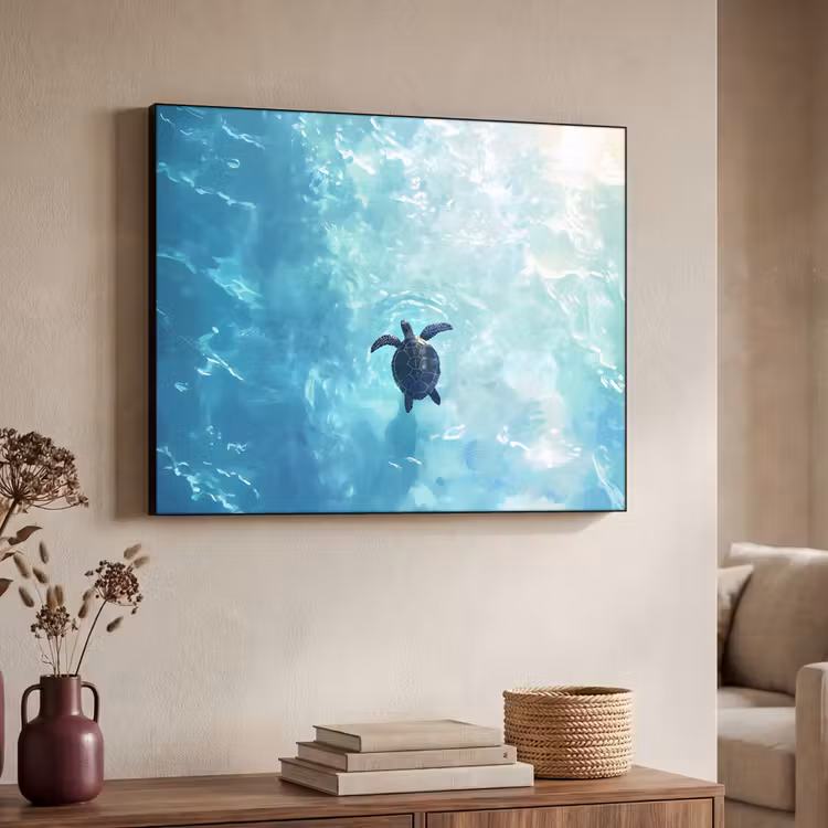 Art Frame - Schildpad - Zee - Blauw - Schittering — 7