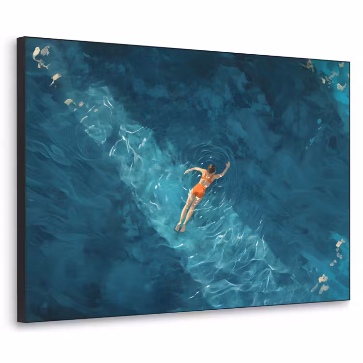 Art Frame - Vrouw - Water - Bikini - Oranje — 1