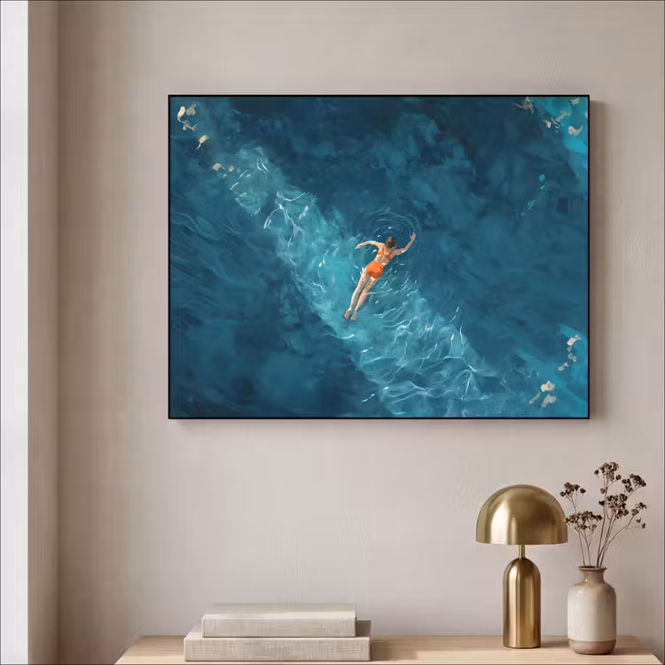 Art Frame - Vrouw - Water - Bikini - Oranje — 5