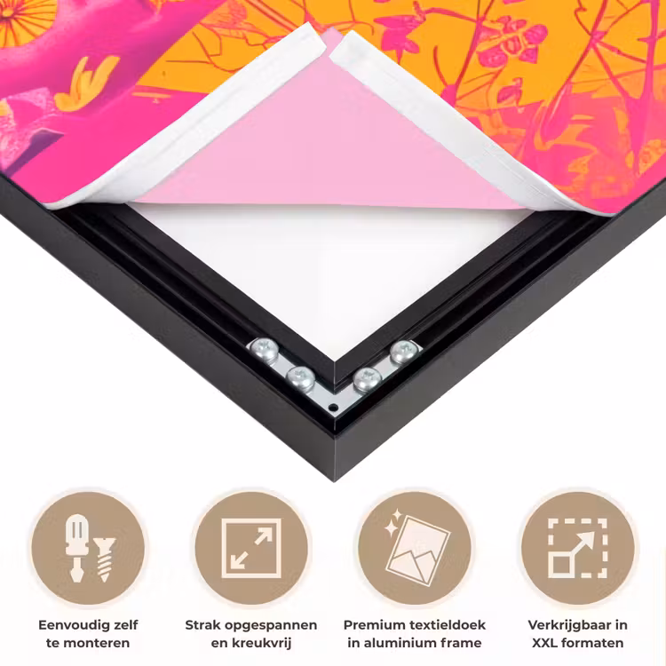 Art Frame - Bloemen - Vrouw - Kimono - Roze — 8