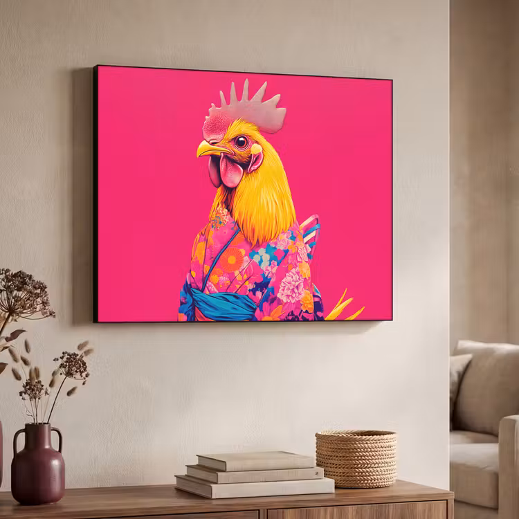 Art Frame - Haan - Kleurrijk - Kimono - Roze — 7