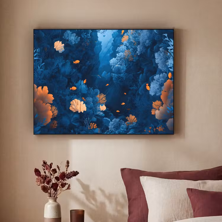 Art Frame - Koraalrif - Vissen - Oceaan - Blauw — 3