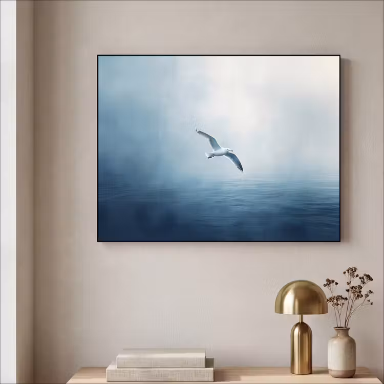 Art Frame - Meeuw - Wit - Zee - Mistig — 5