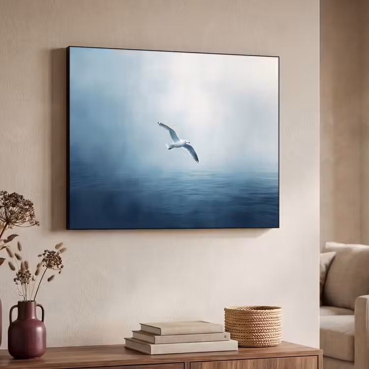 Art Frame - Meeuw - Wit - Zee - Mistig — 7