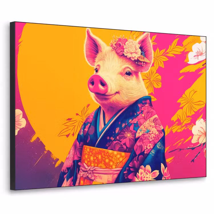 Art Frame - Varken - Bloemkroon - Kimono - Abstract — 1