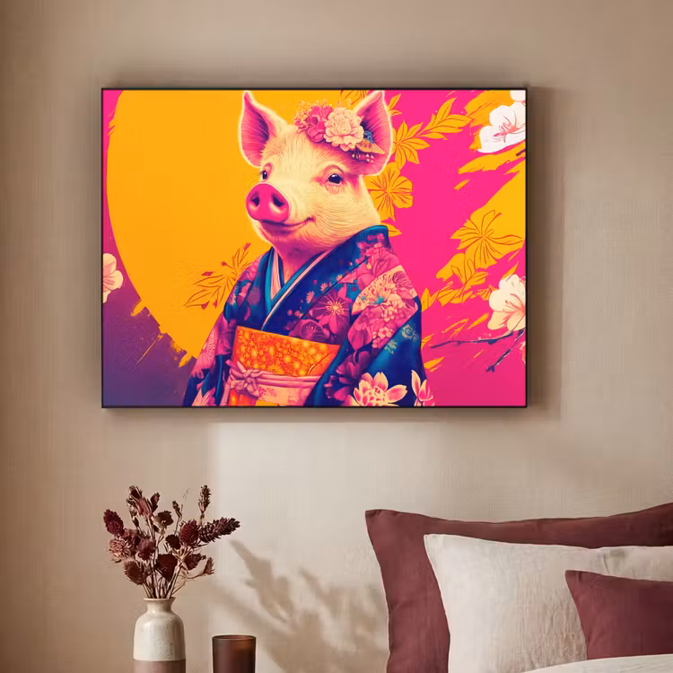Art Frame - Varken - Bloemkroon - Kimono - Abstract — 3