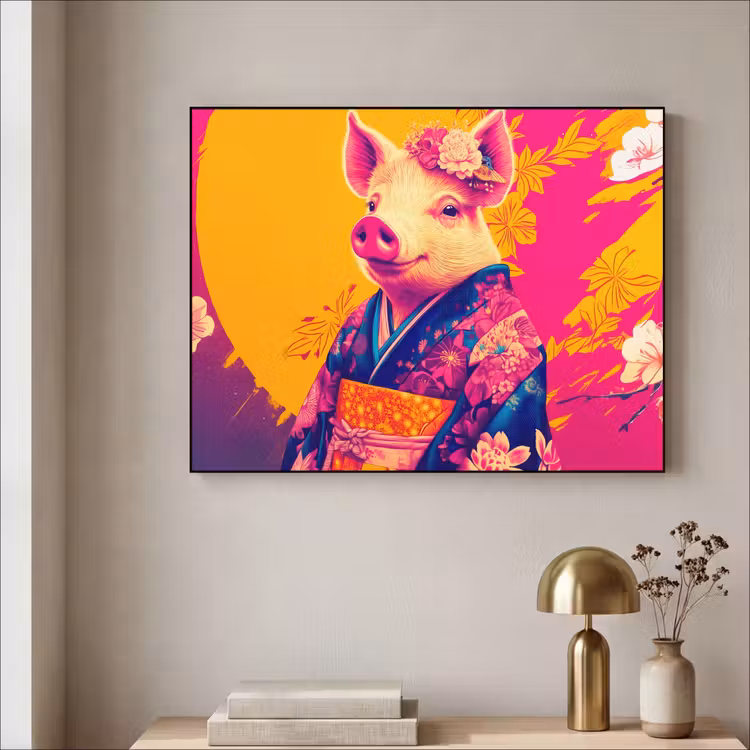 Art Frame - Varken - Bloemkroon - Kimono - Abstract — 5