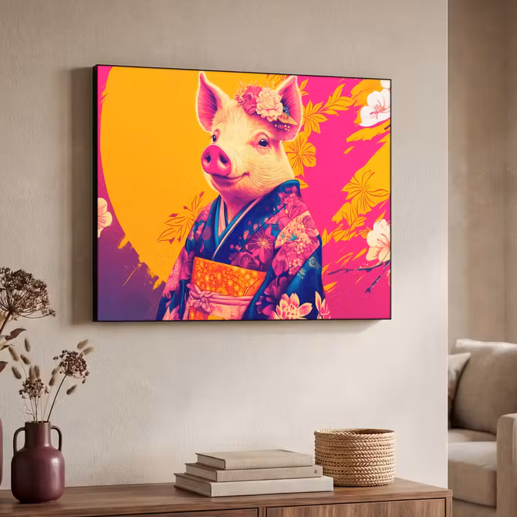 Art Frame - Varken - Bloemkroon - Kimono - Abstract — 7