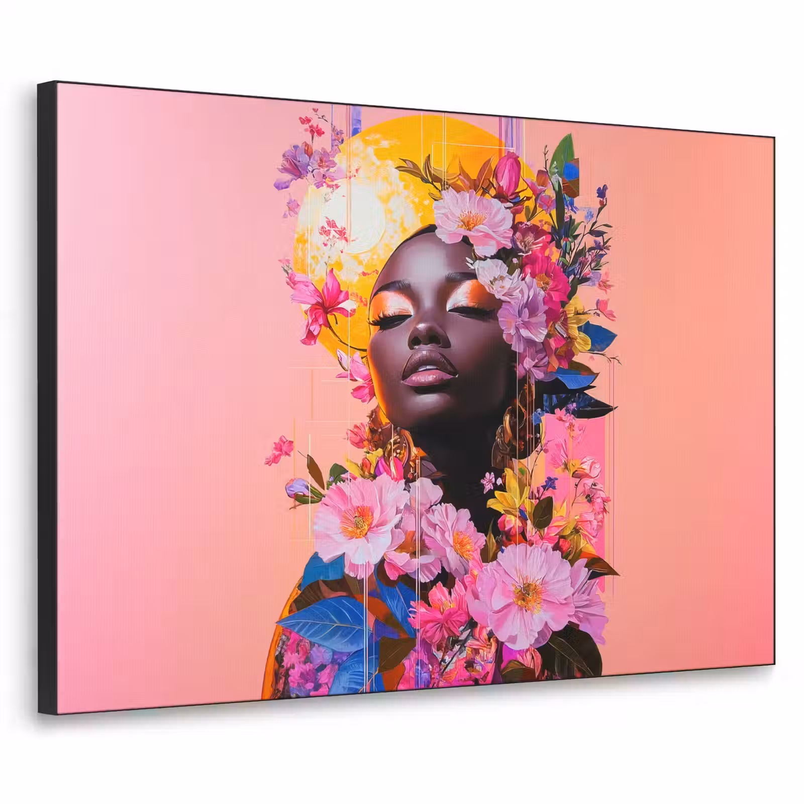 Art Frame - Kleurrijk - Bloemen - Vrouw - Zon — 1