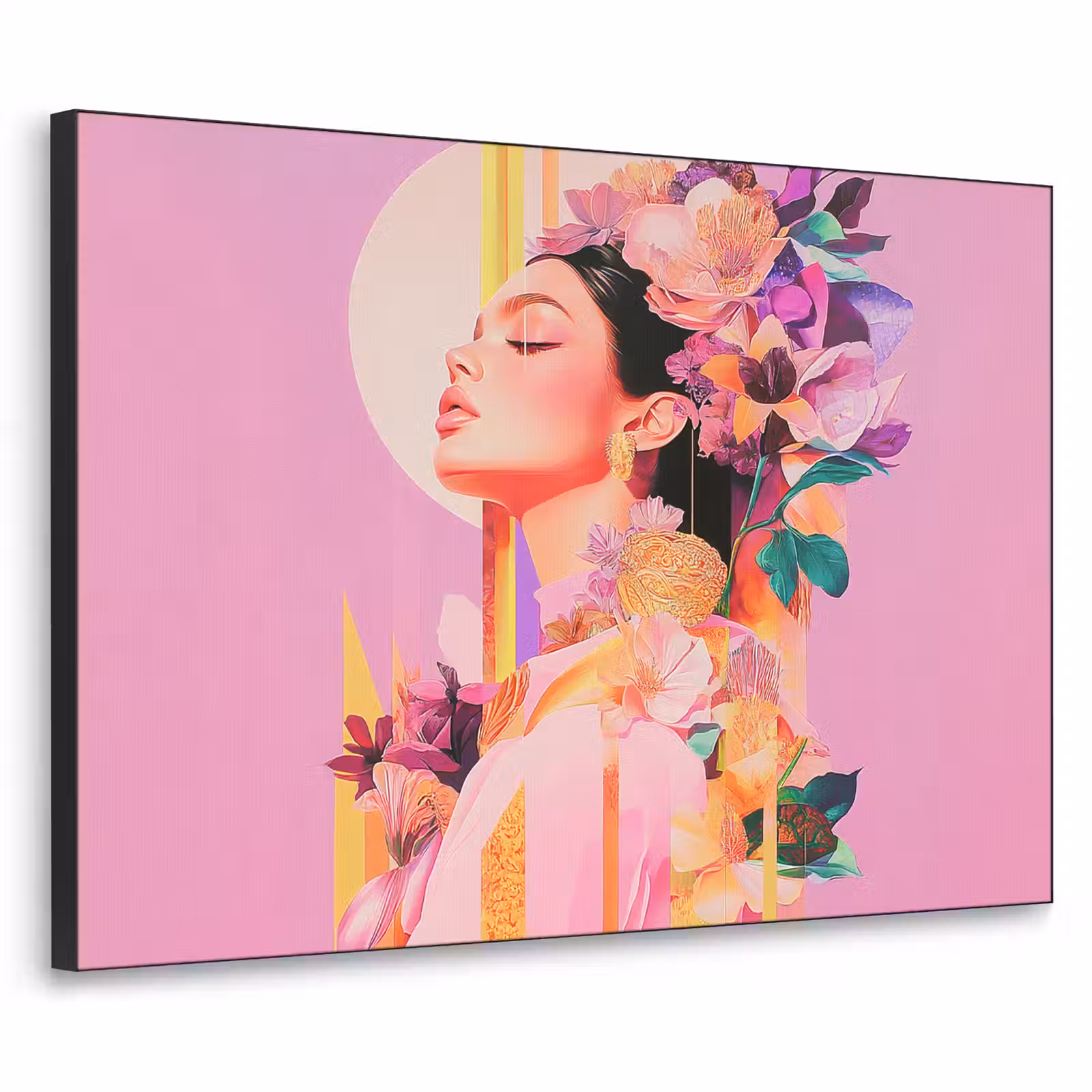 Art Frame - Vrouw - Bloemen - Paars - Abstract — 1