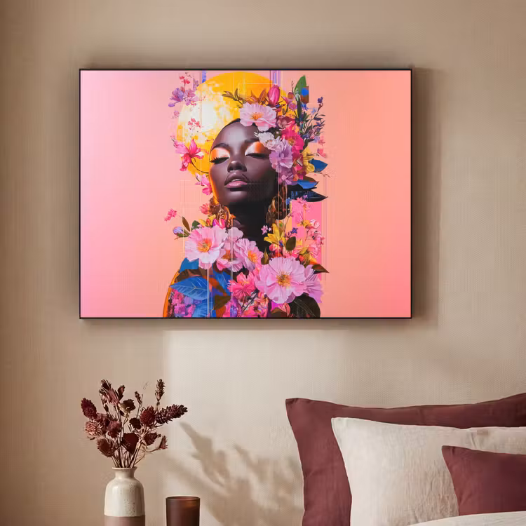 Art Frame - Kleurrijk - Bloemen - Vrouw - Zon — 3