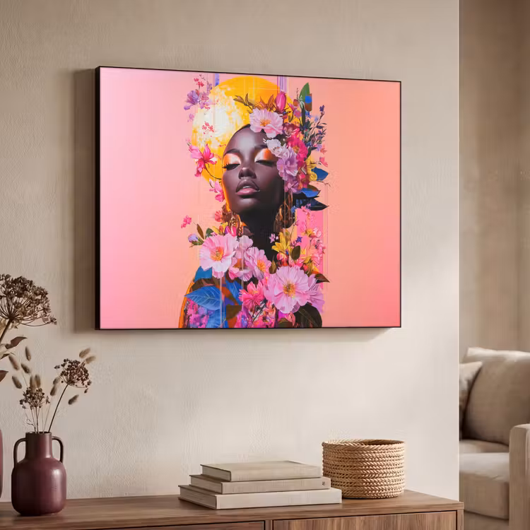 Art Frame - Kleurrijk - Bloemen - Vrouw - Zon — 7