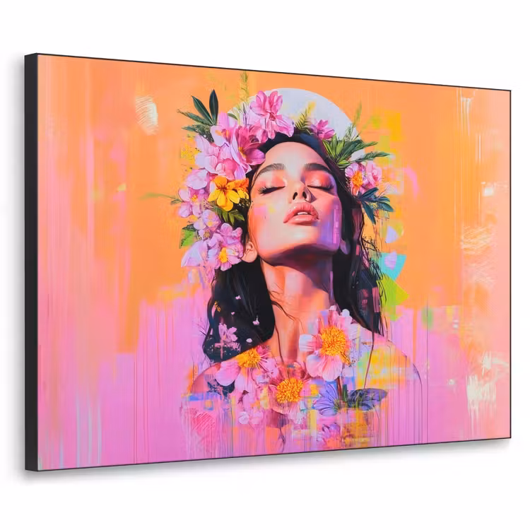Art Frame - Portret - Bloemenkroon - Vrouw — 1