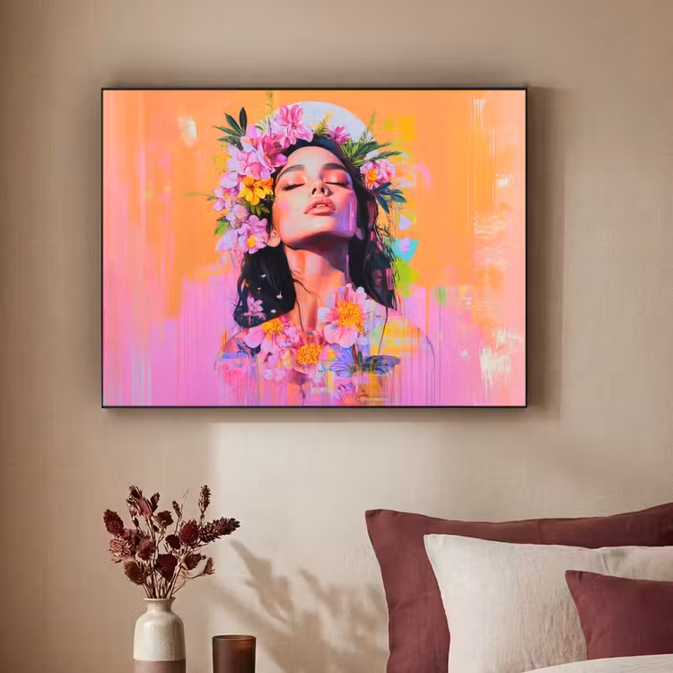 Art Frame - Portret - Bloemenkroon - Vrouw — 3