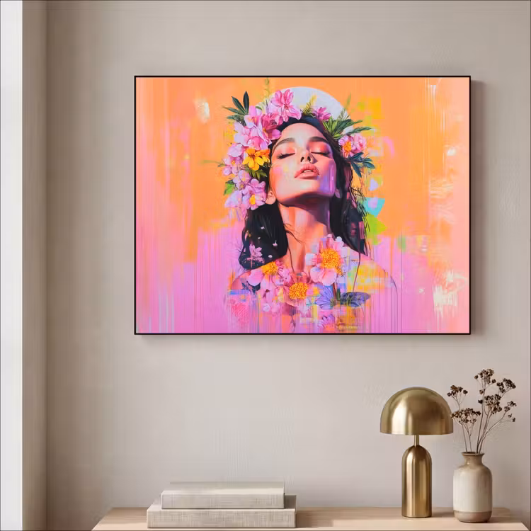 Art Frame - Portret - Bloemenkroon - Vrouw — 5