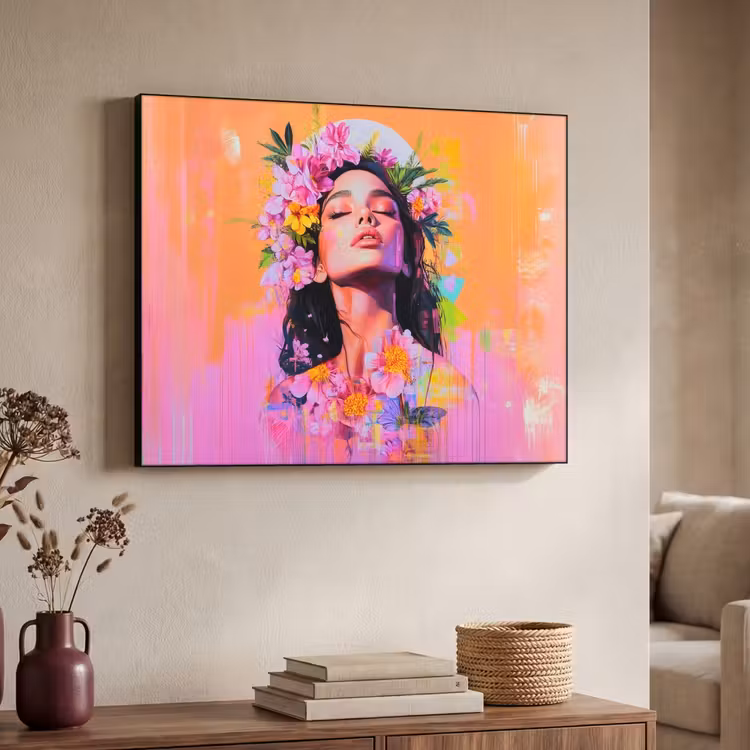Art Frame - Portret - Bloemenkroon - Vrouw — 7