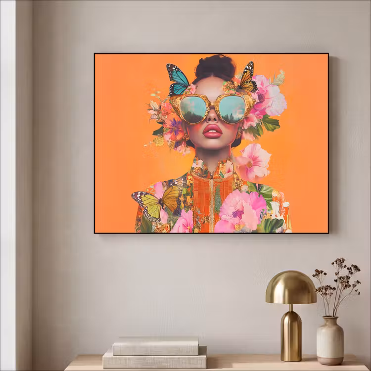 Art Frame - Vlinders - Vrouw - Zonnebril - Kleurrijk — 5