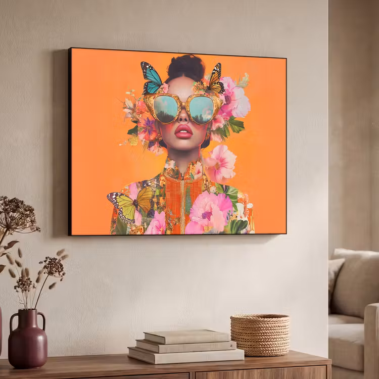Art Frame - Vlinders - Vrouw - Zonnebril - Kleurrijk — 7