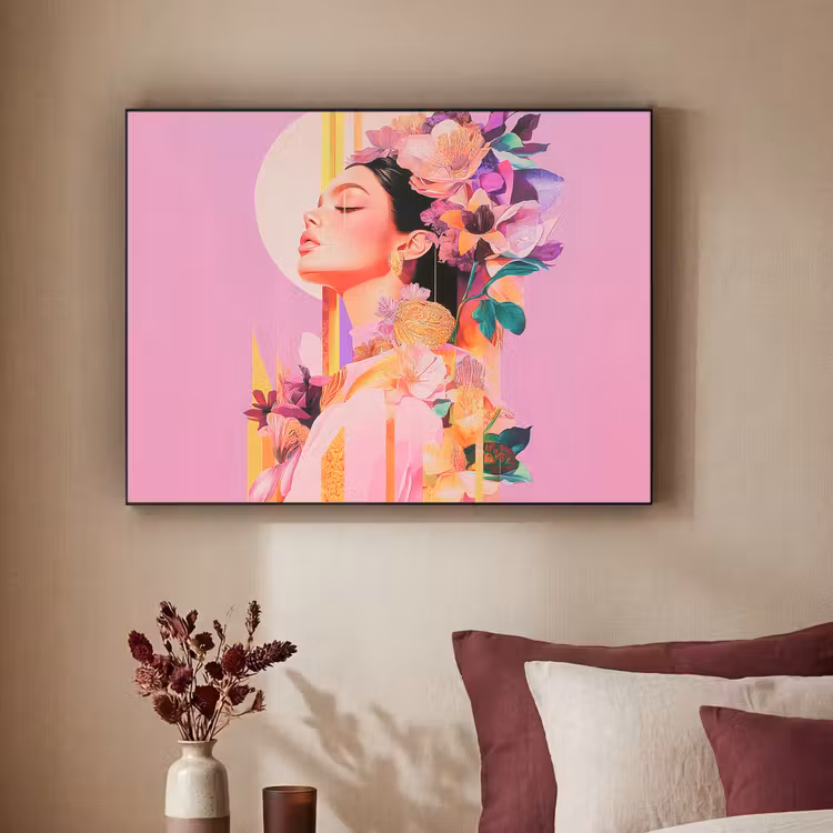 Art Frame - Vrouw - Bloemen - Paars - Abstract — 3