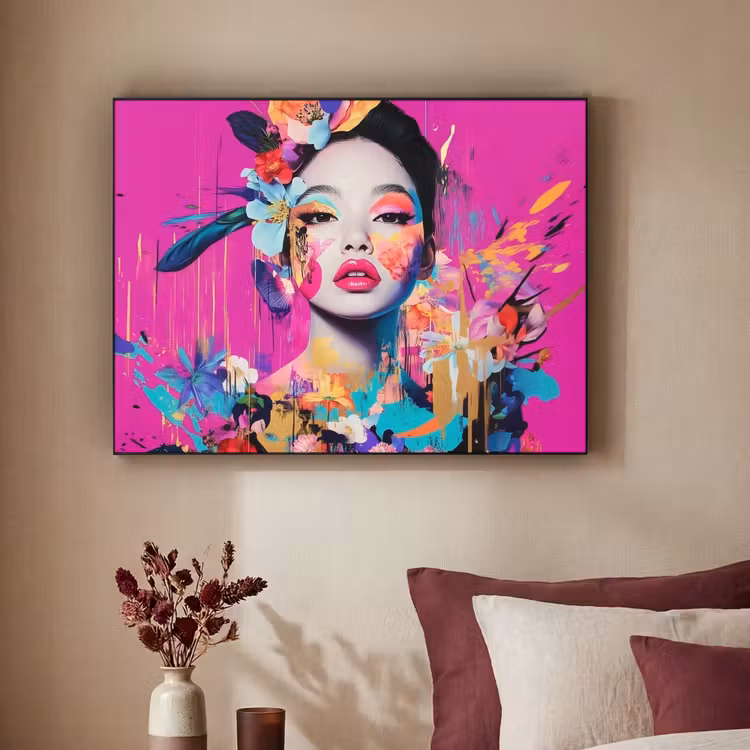 Art Frame - Vrouw - Portret - Abstract - Paars — 3