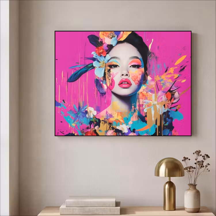 Art Frame - Vrouw - Portret - Abstract - Paars — 5