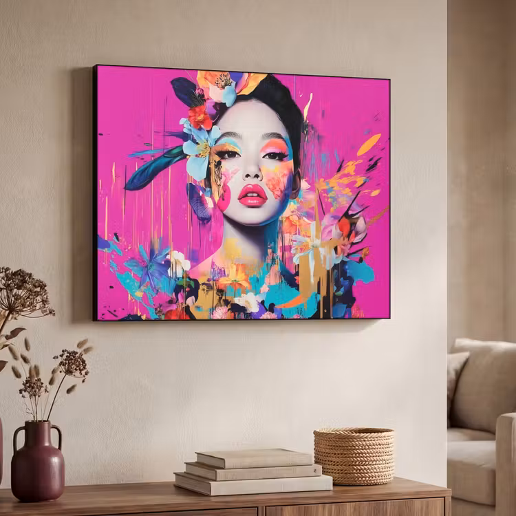 Art Frame - Vrouw - Portret - Abstract - Paars — 7