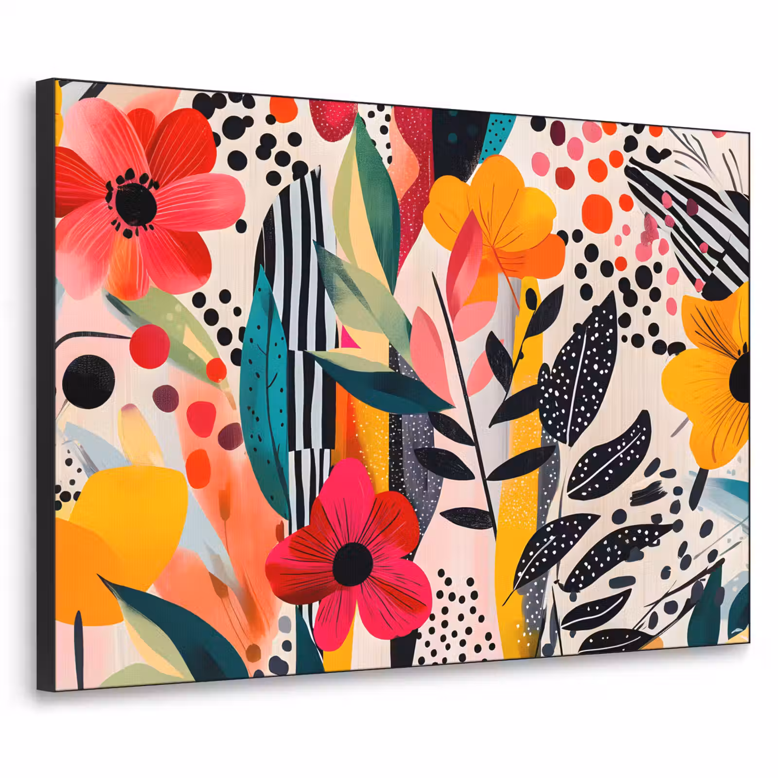 Art Frame - Bloemen - Bladeren - Abstract - Kleurrijk — 1