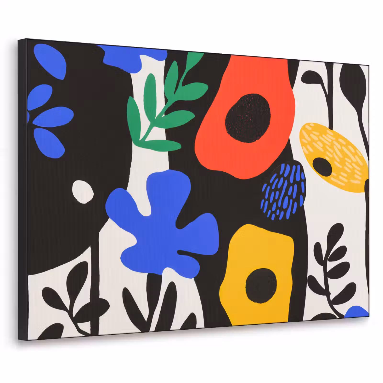 Art Frame - Bloemen - Bladeren - Abstract - Zwart — 1