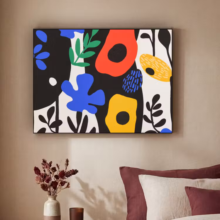 Art Frame - Bloemen - Bladeren - Abstract - Zwart — 3