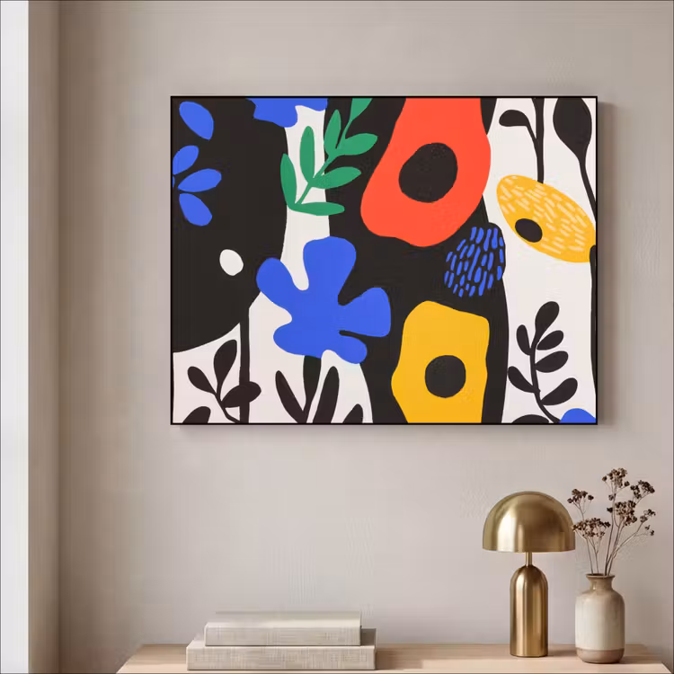 Art Frame - Bloemen - Bladeren - Abstract - Zwart — 5