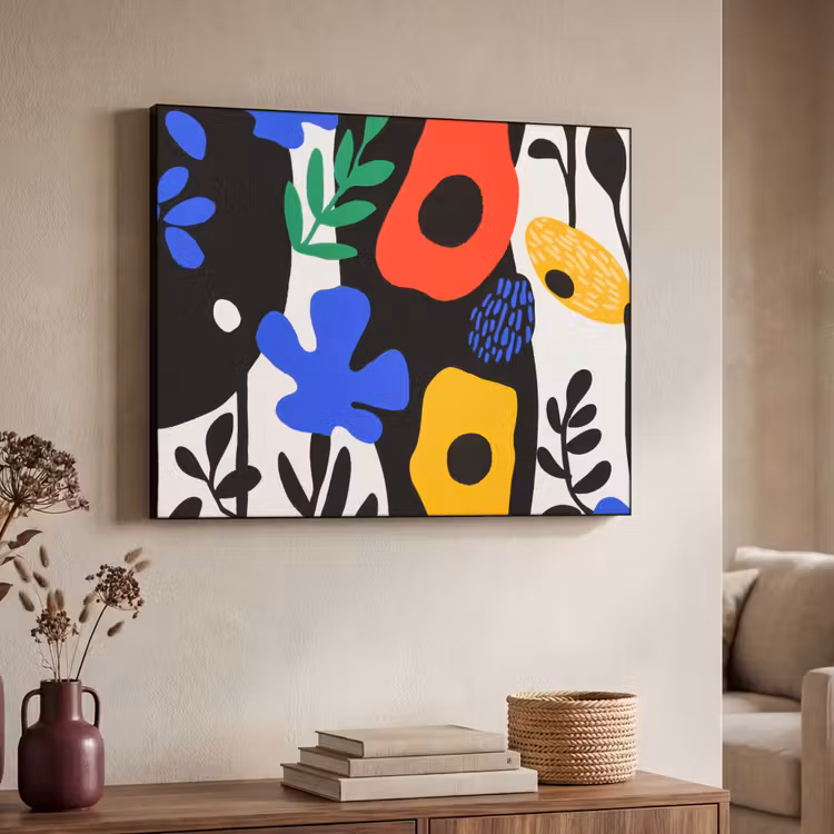 Art Frame - Bloemen - Bladeren - Abstract - Zwart — 7