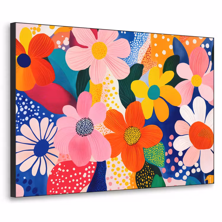 Art Frame - Bloemen - Kleurrijk - Stippen — 1