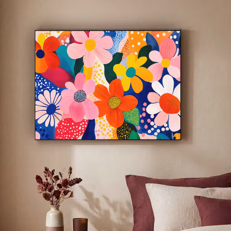 Art Frame - Bloemen - Kleurrijk - Stippen — 3