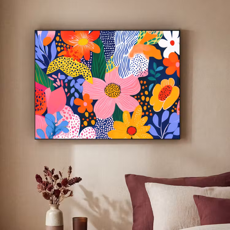 Art Frame - Kleurrijk - Bloemen - Abstract - Stippen — 3