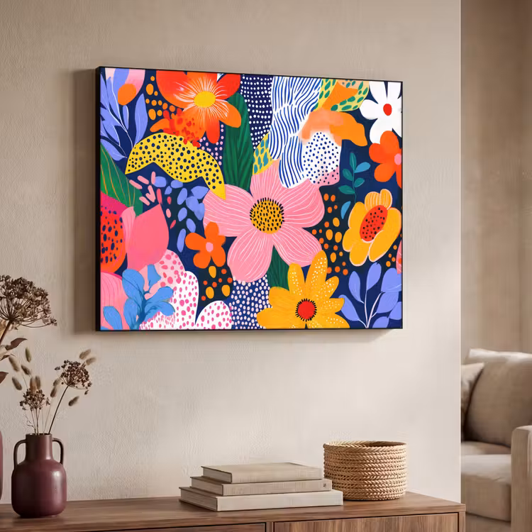 Art Frame - Kleurrijk - Bloemen - Abstract - Stippen — 7