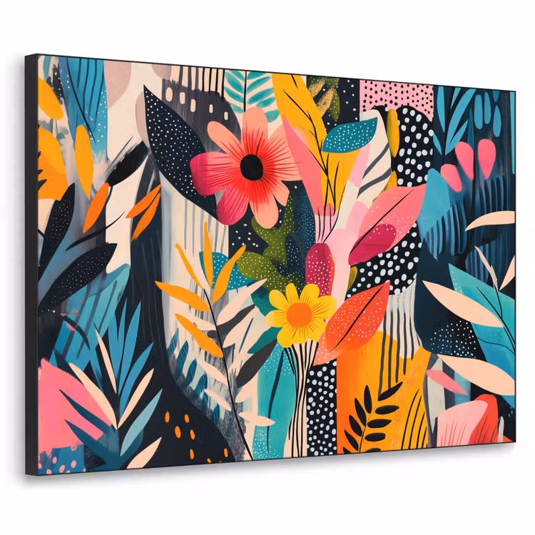 Art Frame - Schilderij - Abstract - Bloemen - Roze — 1