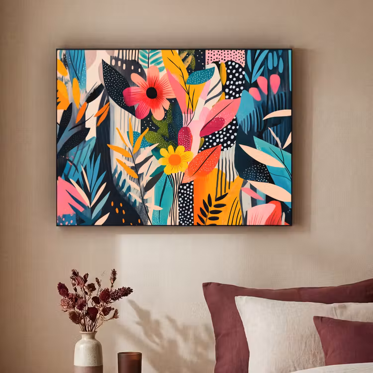 Art Frame - Schilderij - Abstract - Bloemen - Roze — 3