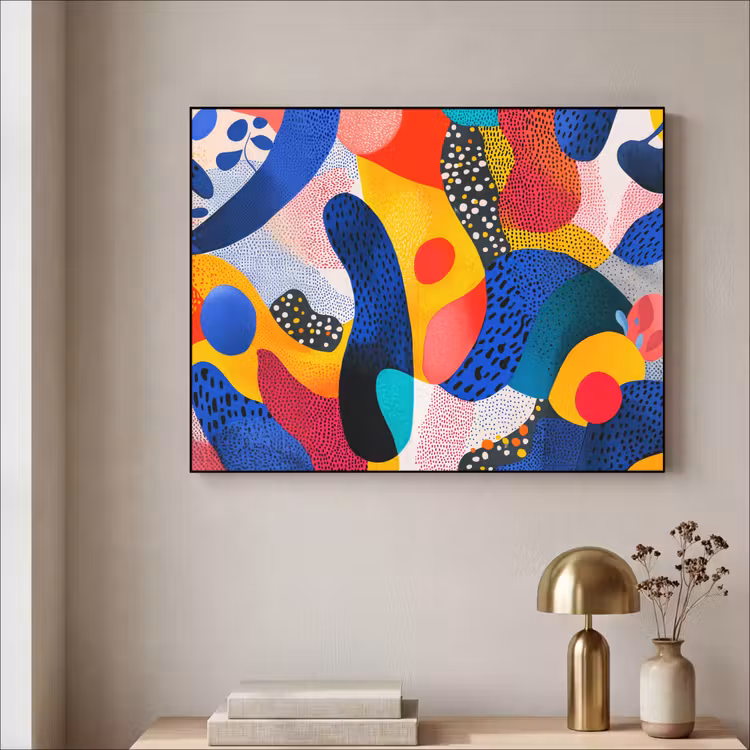 Art Frame - Vormen - Abstract - Stippels - Blauw — 5