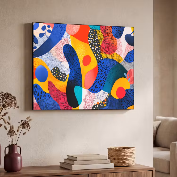Art Frame - Vormen - Abstract - Stippels - Blauw — 7