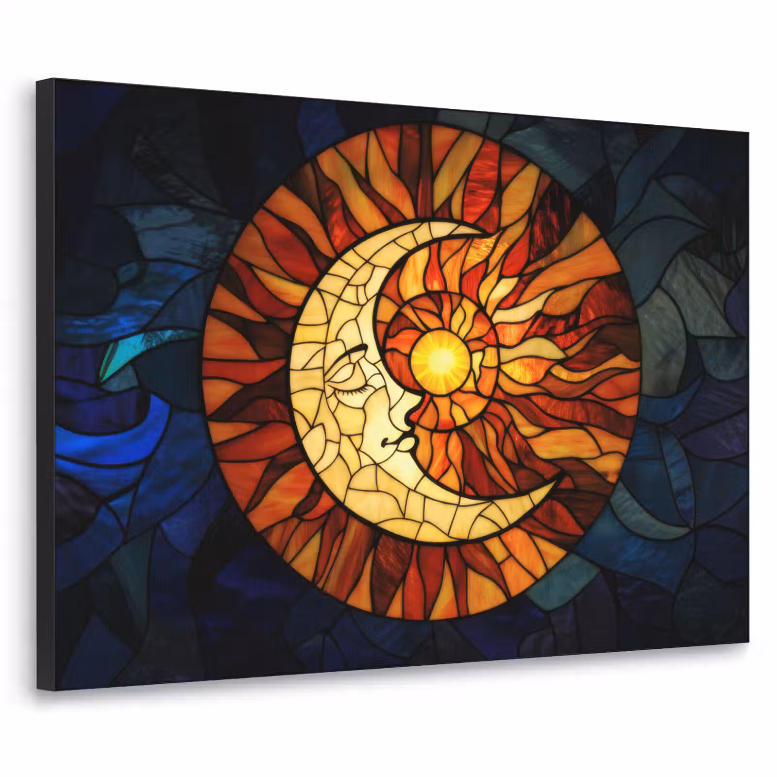 Art Frame - Mozaïek - Glas - Maan - Donkerblauw — 1