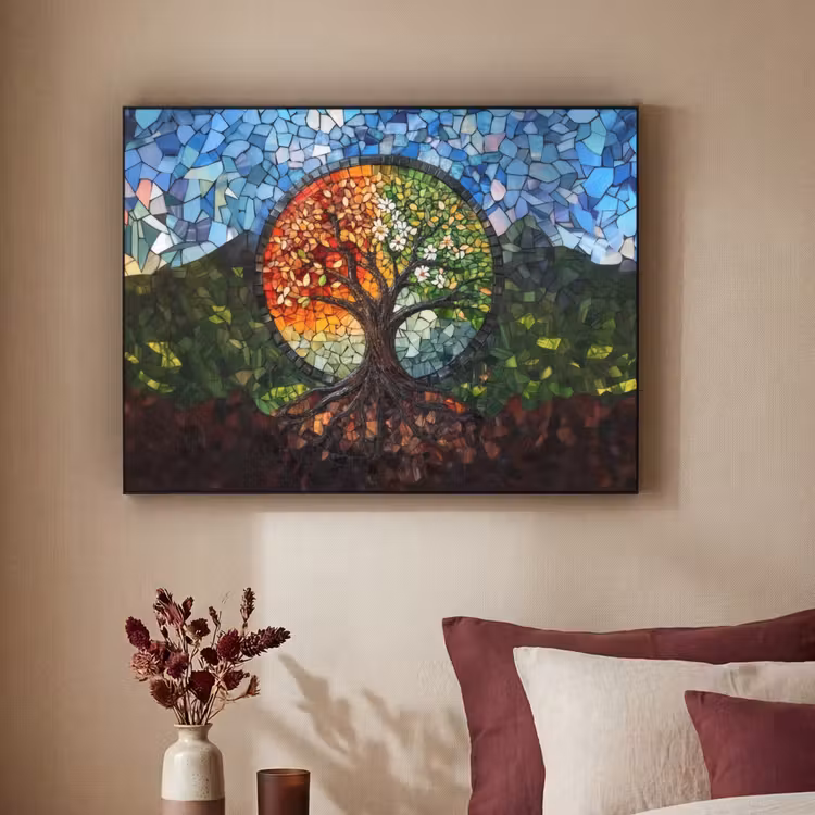 Art Frame - Boom - Seizoenen - Mozaïek - Bergen — 3