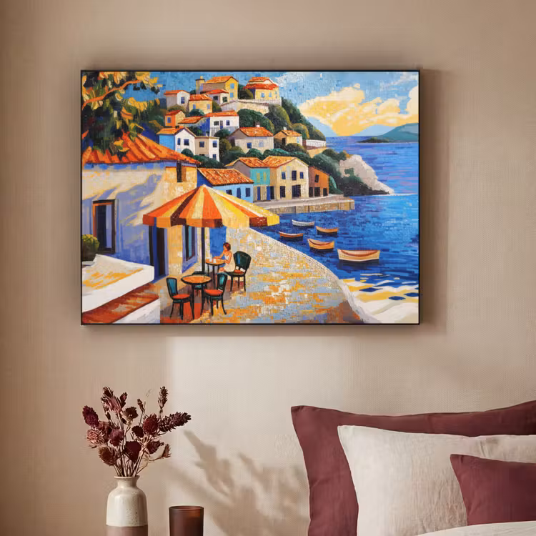 Art Frame - Kustdorp - Huisjes - Mozaïek - Zee — 3