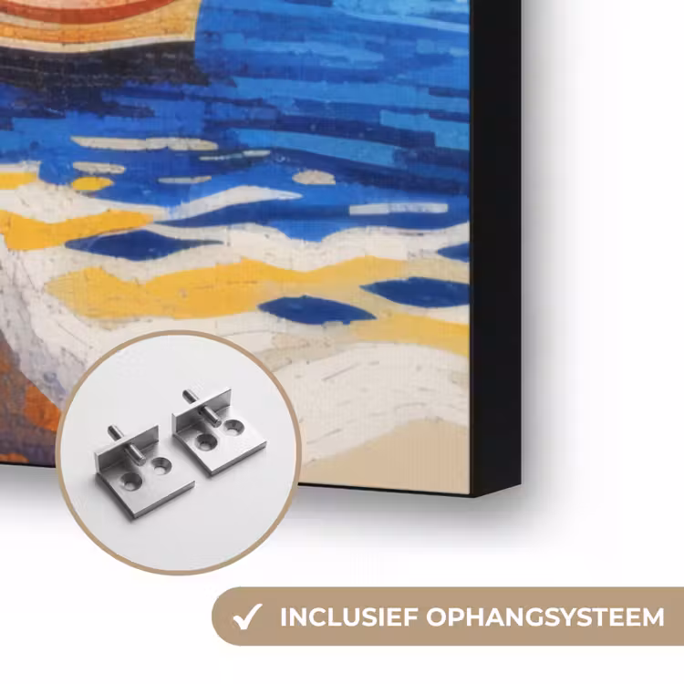 Art Frame - Kustdorp - Huisjes - Mozaïek - Zee — 6