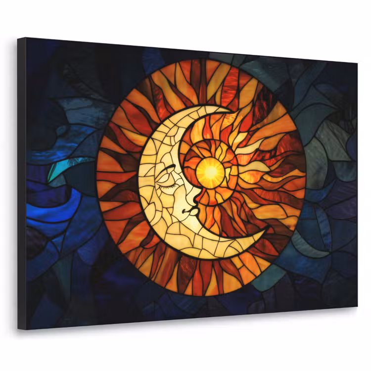 Art Frame - Mozaïek - Glas - Maan - Donkerblauw — 1